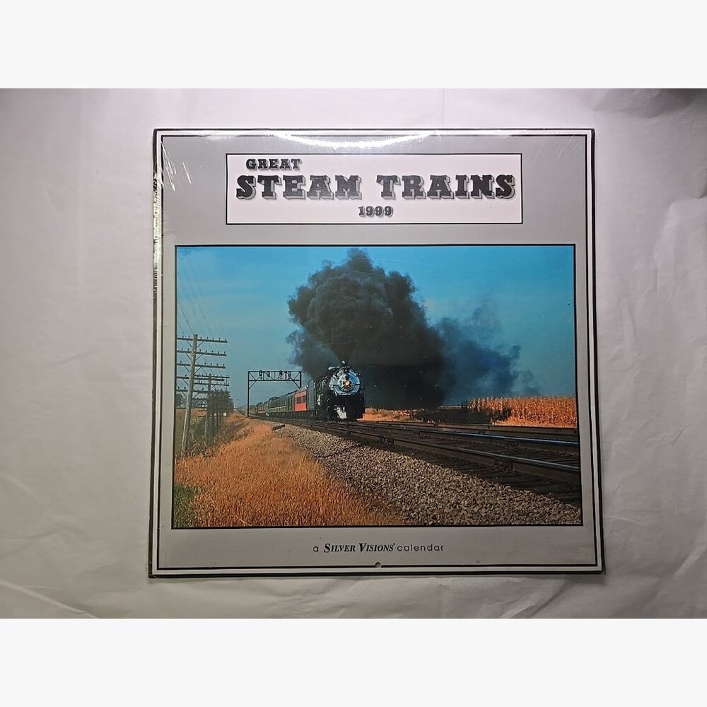 1999 Great Steam Train Calender, Silver Visions Vintage SEALED